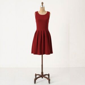 Ganni | Anthropologie Noon Night Dress in Burgundy, Small